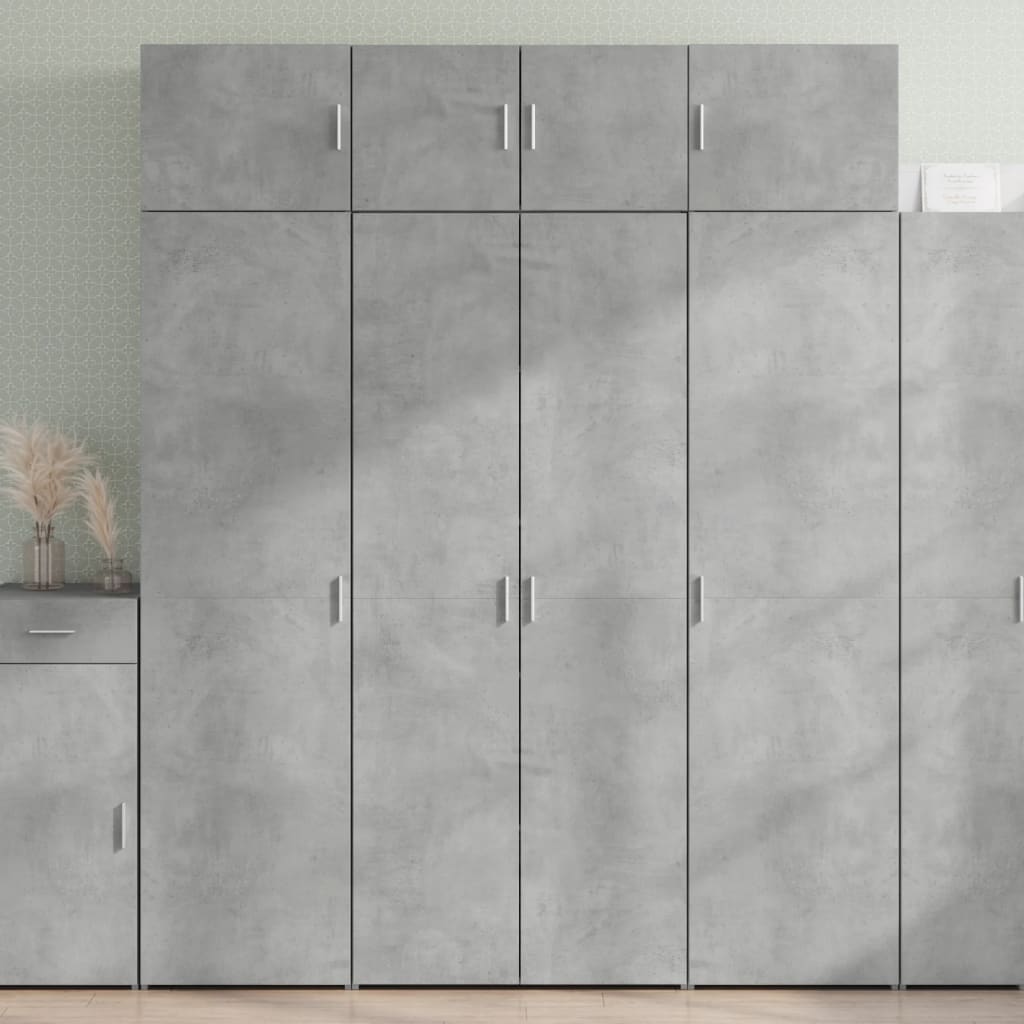 Highboard Concrete Grey 80x42.5x185 cm Engineered Wood