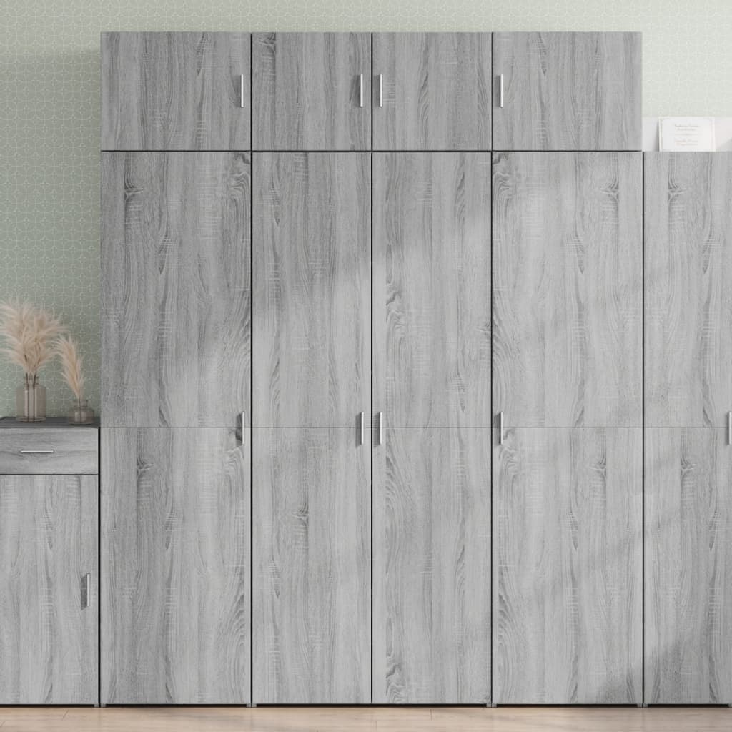 Highboard Grey Sonoma 80x42.5x185 cm Engineered Wood