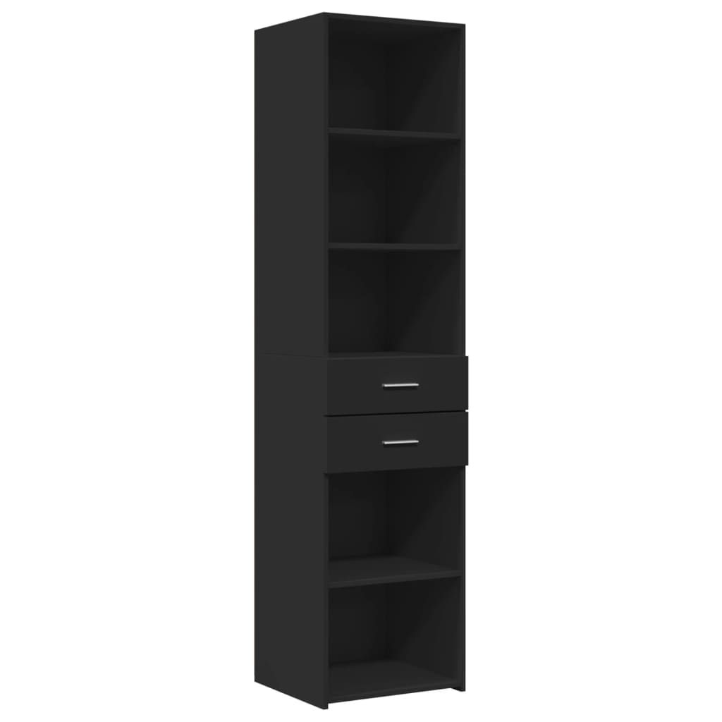 Highboard Black 45x42.5x185 cm Engineered Wood