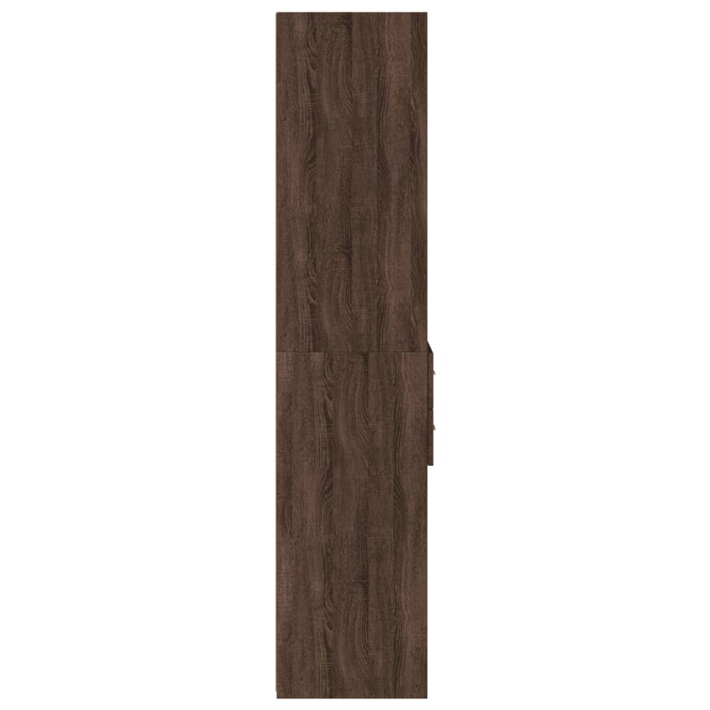 Highboard Brown Oak 45x42.5x185 cm Engineered Wood