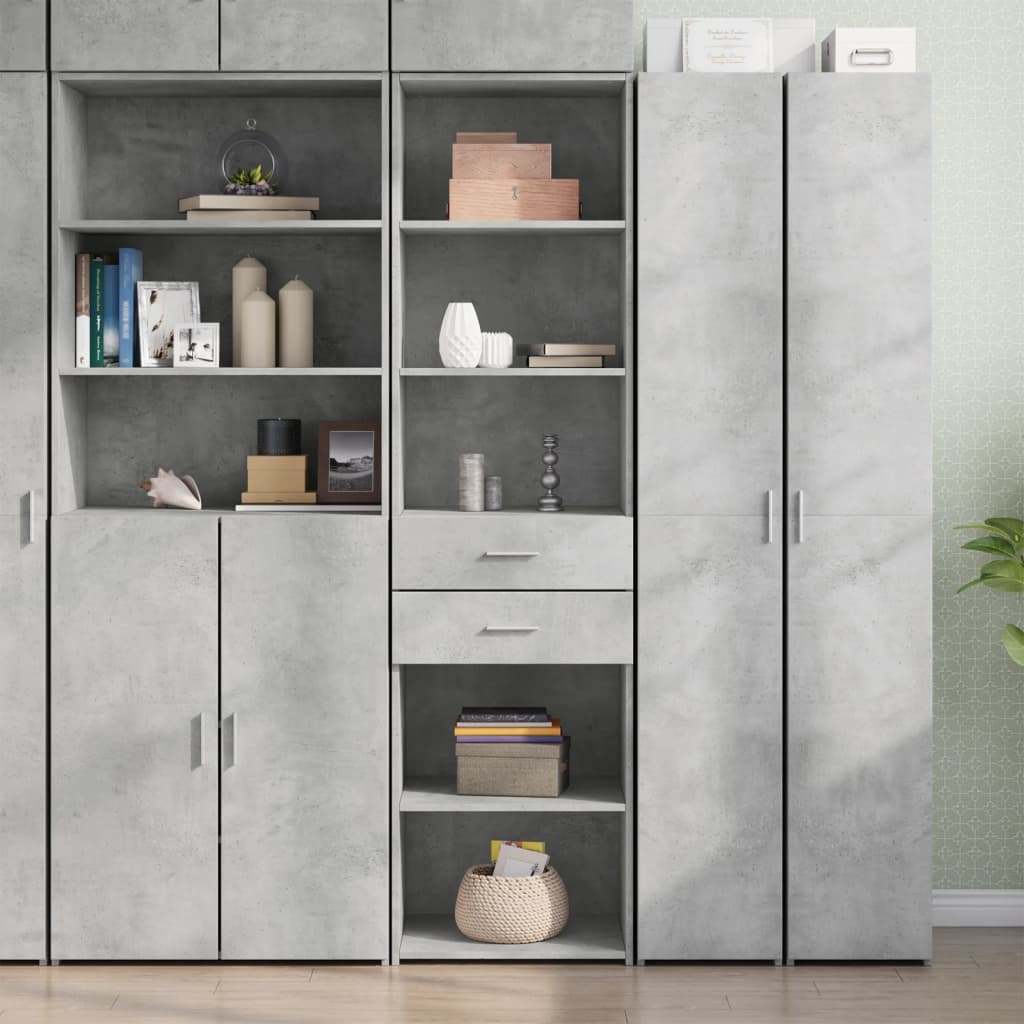 Highboard Concrete Grey 50x42.5x185 cm Engineered Wood