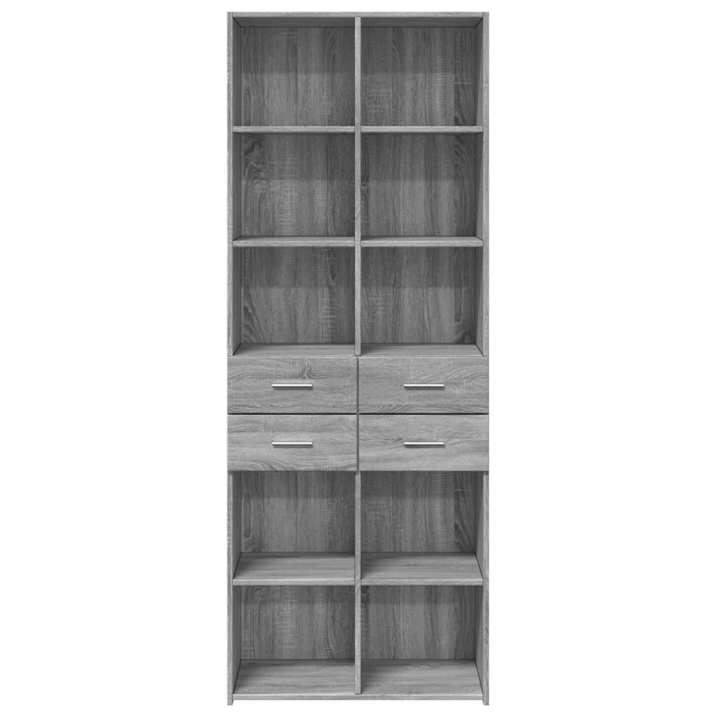 Highboard Grey Sonoma 70x42.5x185 cm Engineered Wood