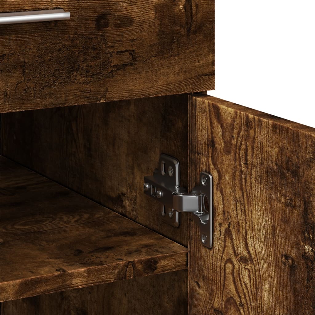 Sideboard Smoked Oak 80x42.5x93 cm Engineered Wood