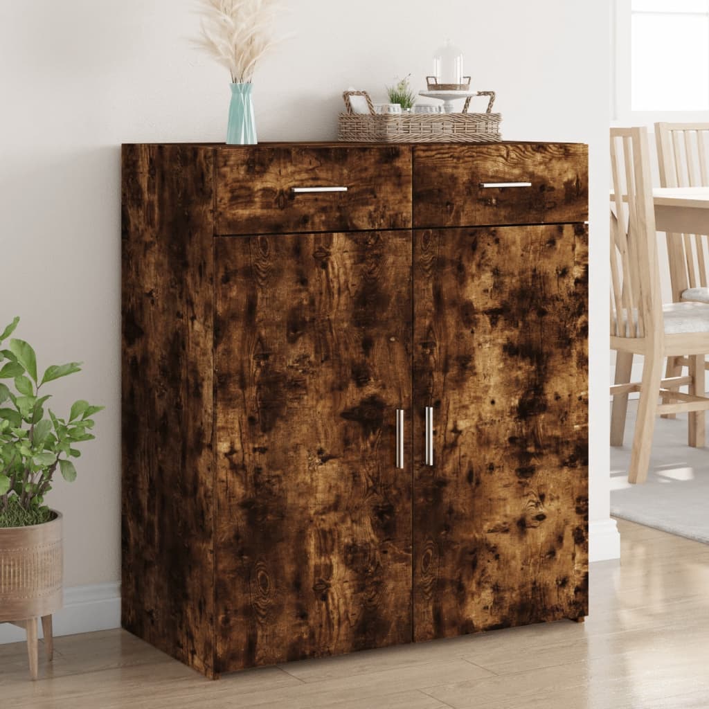 Sideboard Smoked Oak 80x42.5x93 cm Engineered Wood
