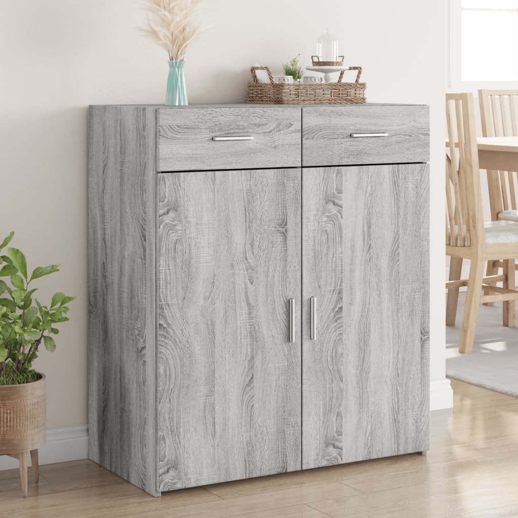Sideboard Grey Sonoma 80x42.5x93 cm Engineered Wood