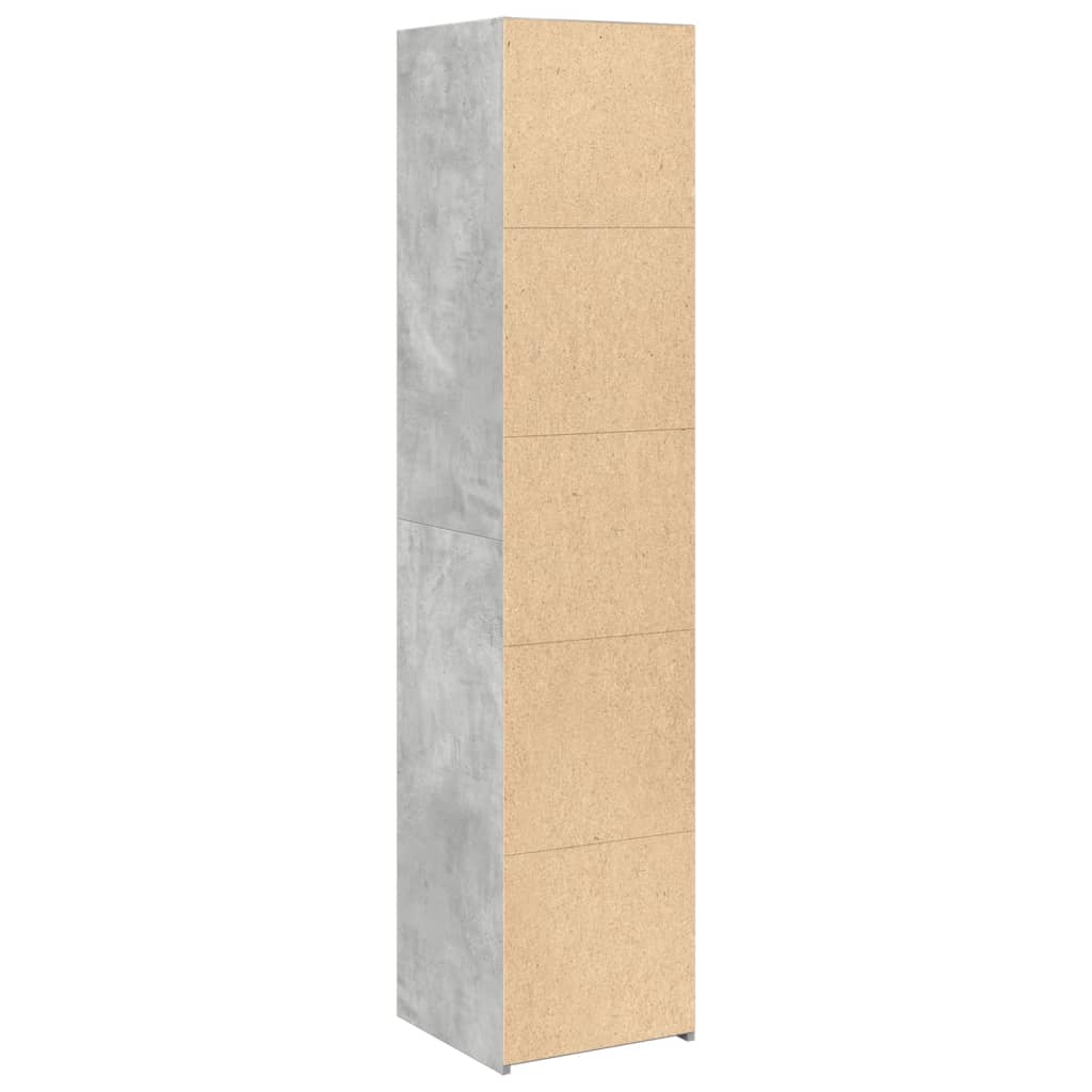 Highboard Concrete Grey 40x41x185 cm Engineered Wood
