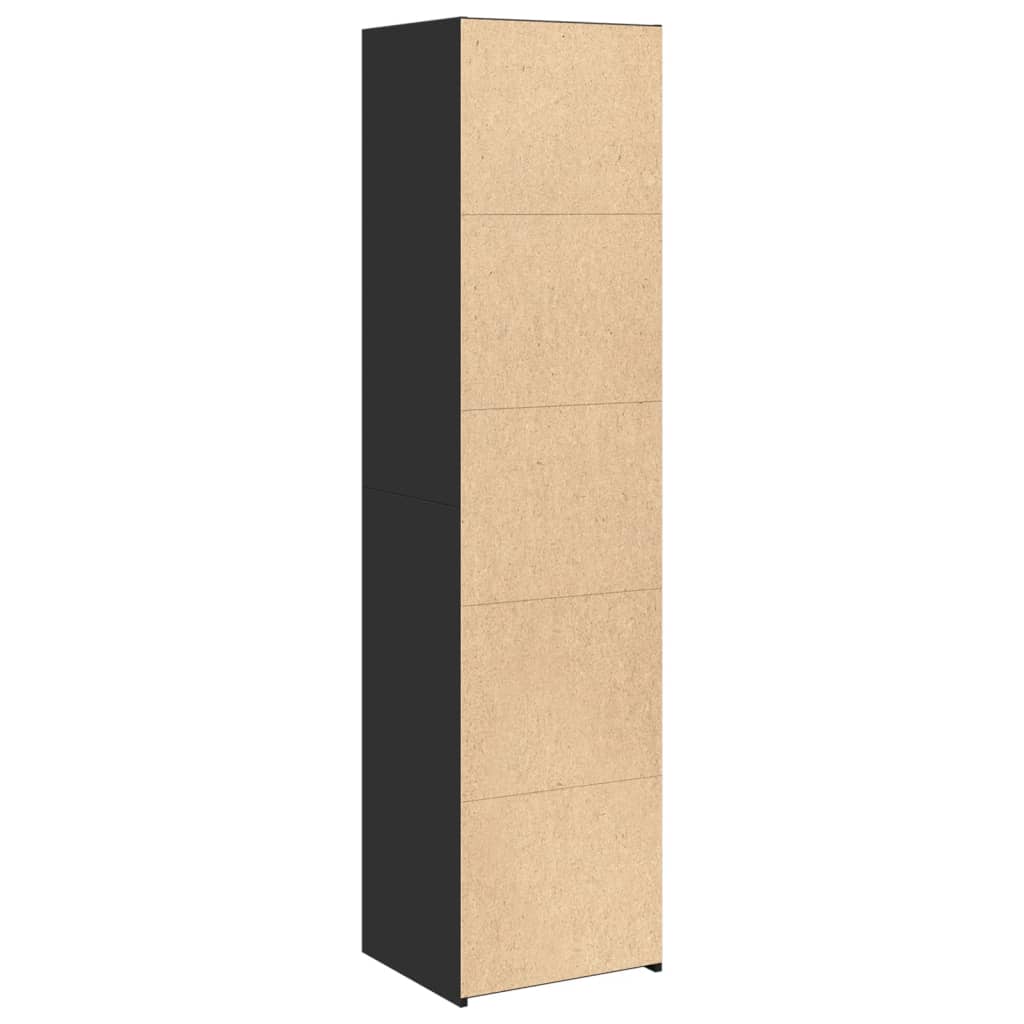 Highboard Black 45x41x185 cm Engineered Wood