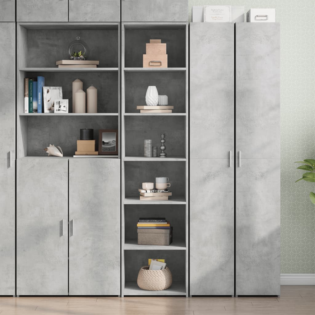 Highboard Concrete Grey 45x41x185 cm Engineered Wood