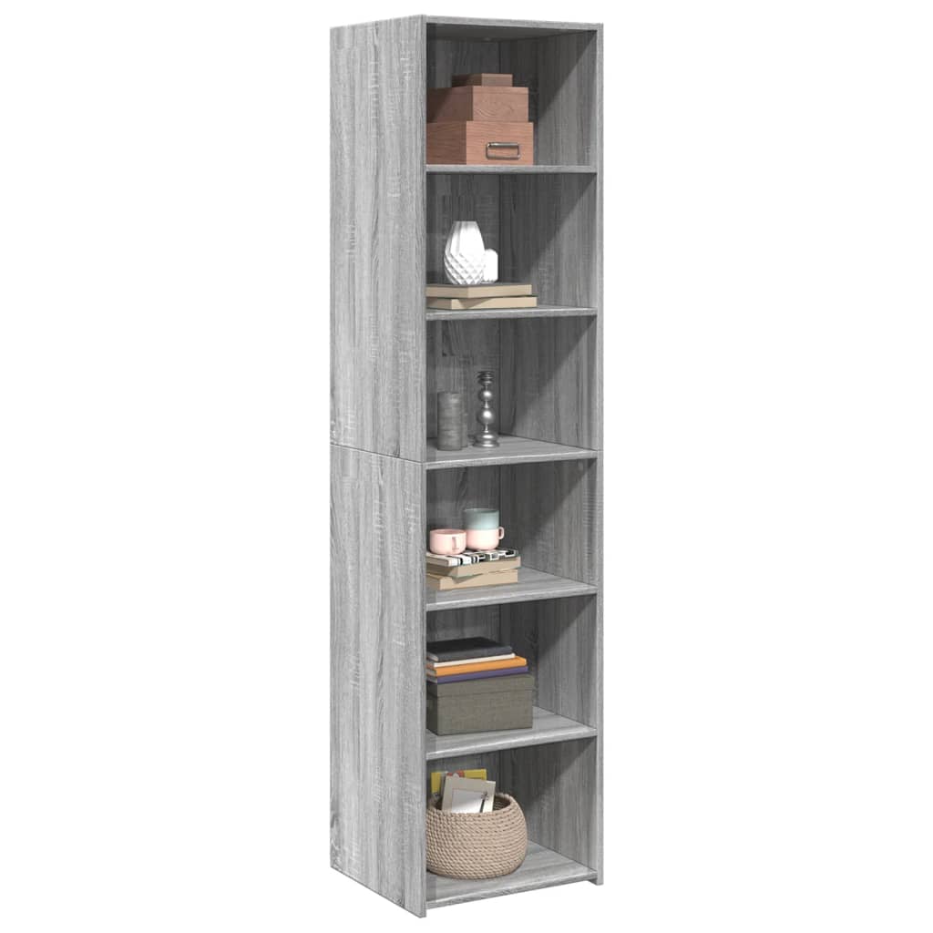 Highboard Grey Sonoma 45x41x185 cm Engineered Wood
