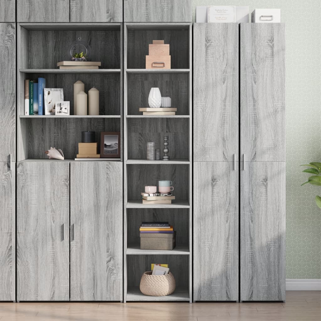 Highboard Grey Sonoma 45x41x185 cm Engineered Wood