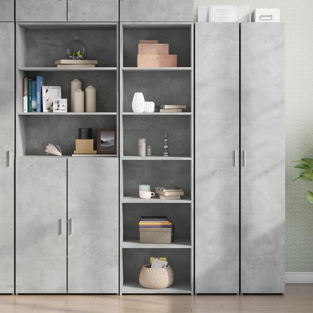 Highboard Concrete Grey 50x41x185 cm Engineered Wood
