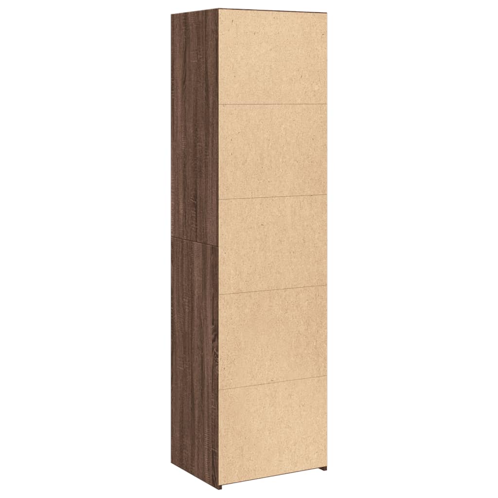 Highboard Brown Oak 50x41x185 cm Engineered Wood