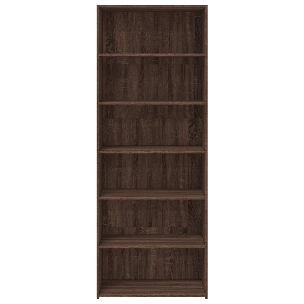 Highboard Brown Oak 70x41x185 cm Engineered Wood