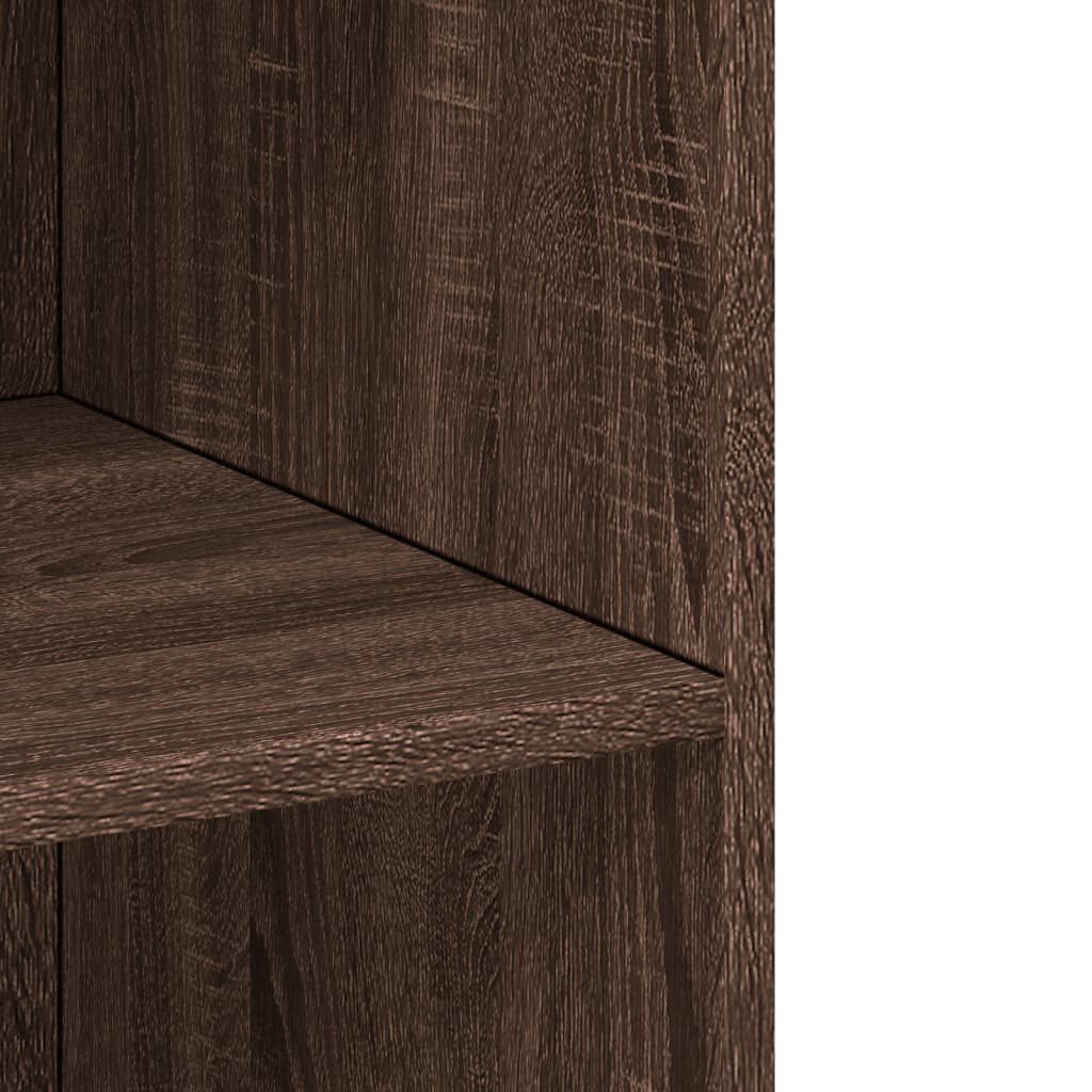 Highboard Brown Oak 70x41x185 cm Engineered Wood