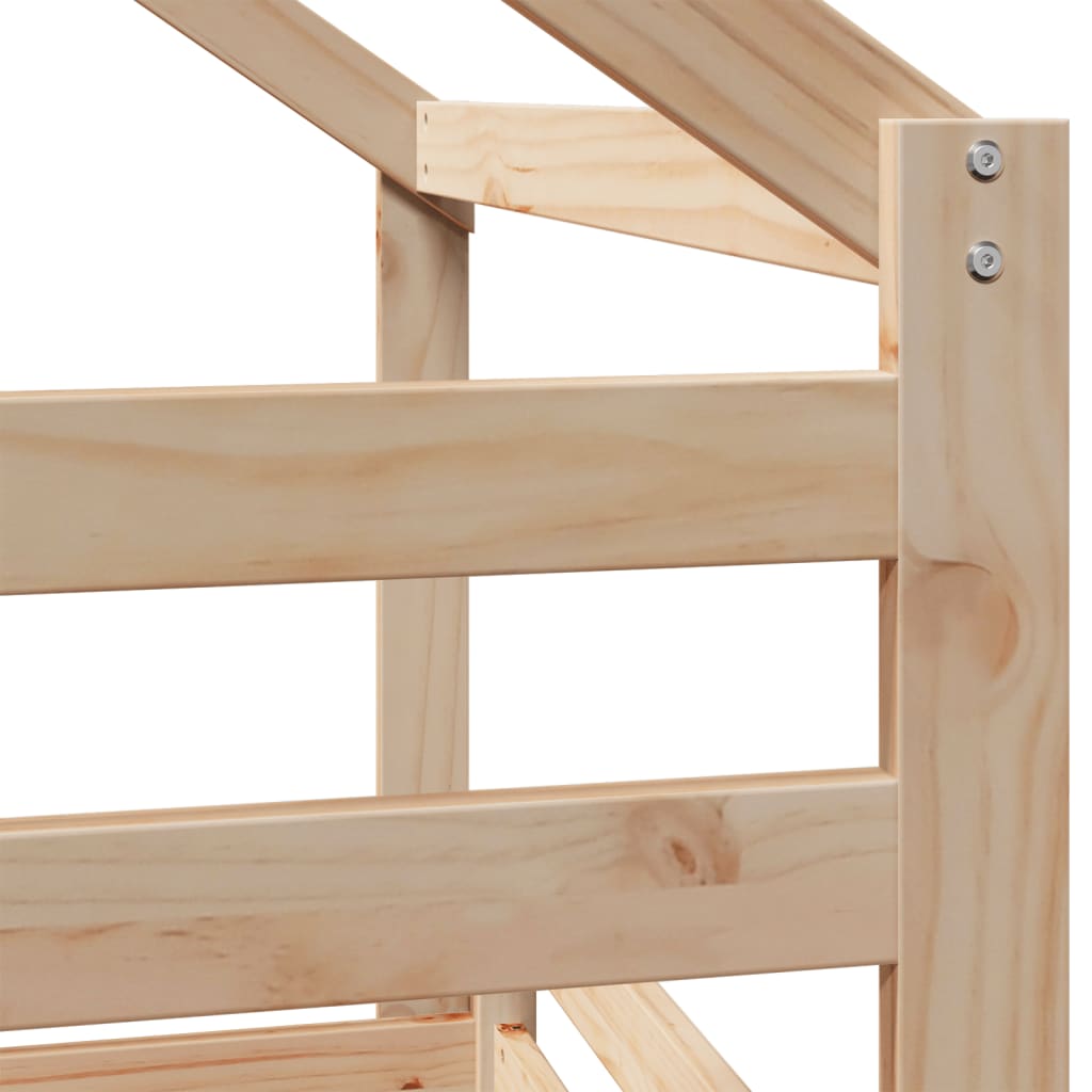 Bunk Bed without Mattress 90x190 cm Single Solid Wood Pine