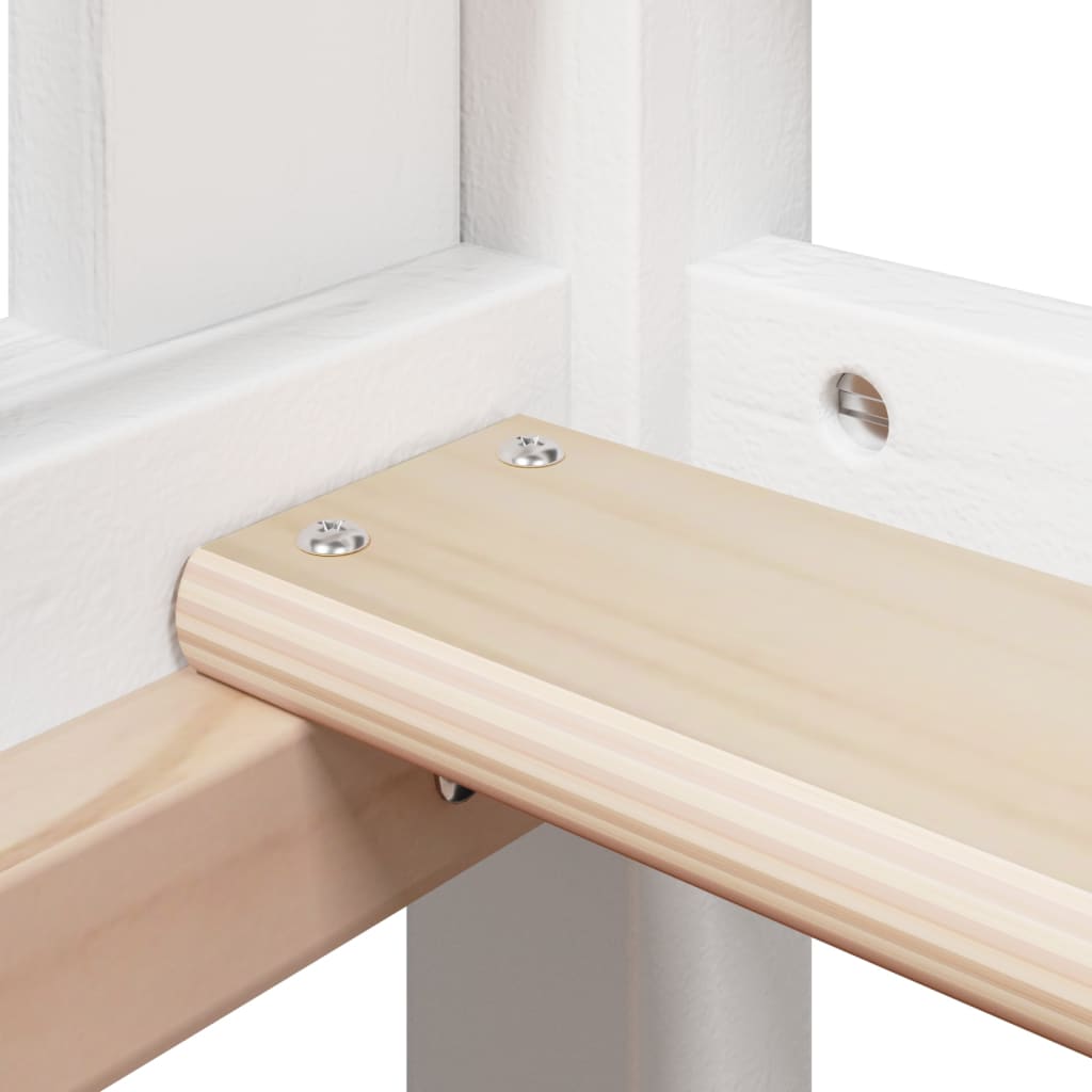 Bunk Bed without Mattress White 75x190 cm Small Single Solid Wood Pine