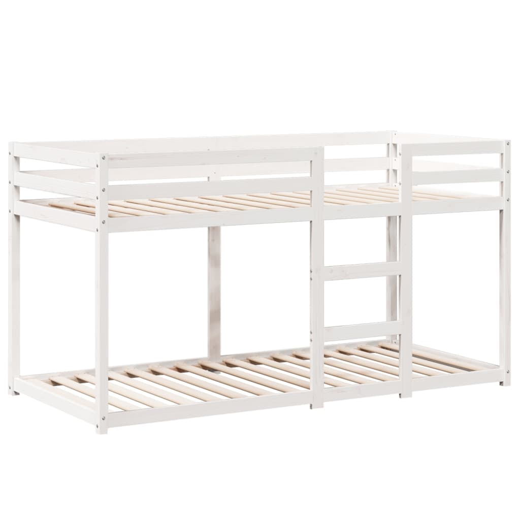 Bunk Bed without Mattress White 90x200 cm Solid Wood Pine