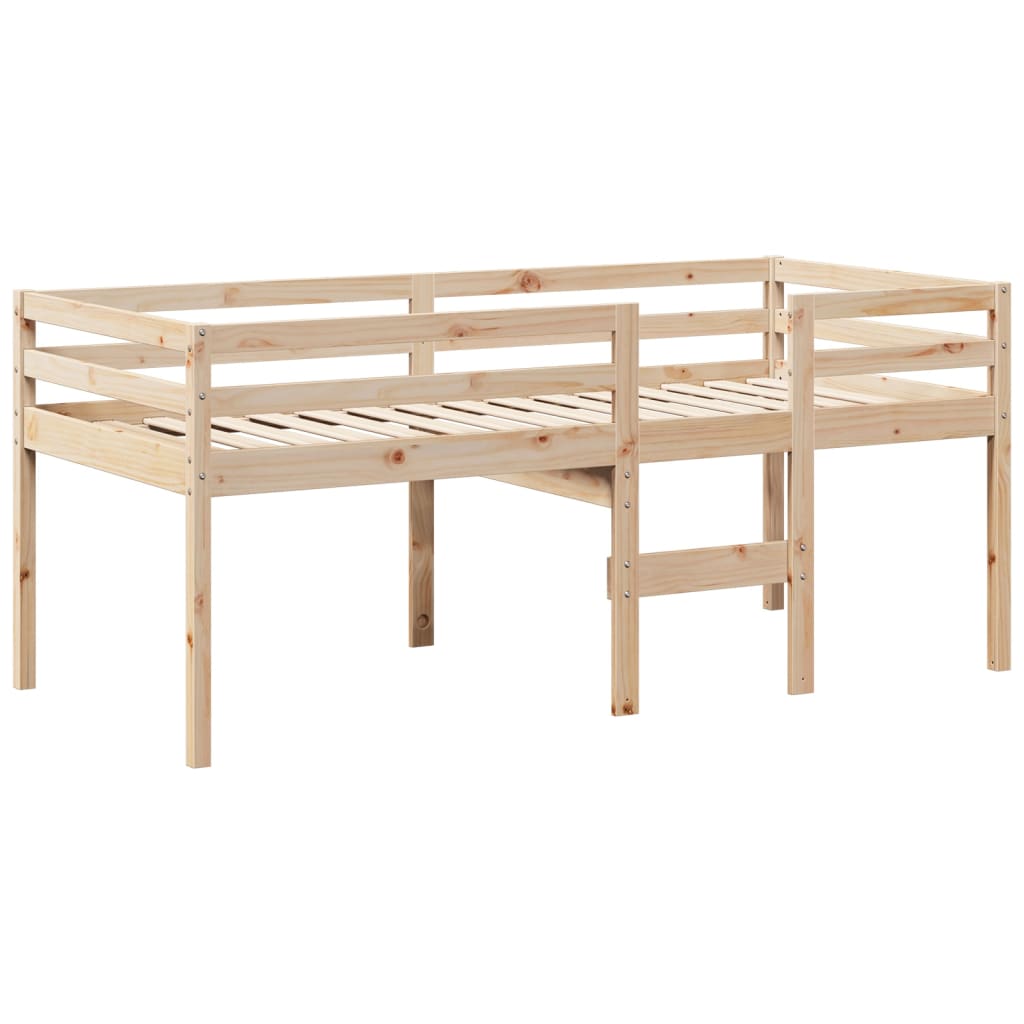 High Sleeper Bed without Mattress 80x200 cm Solid Wood Pine