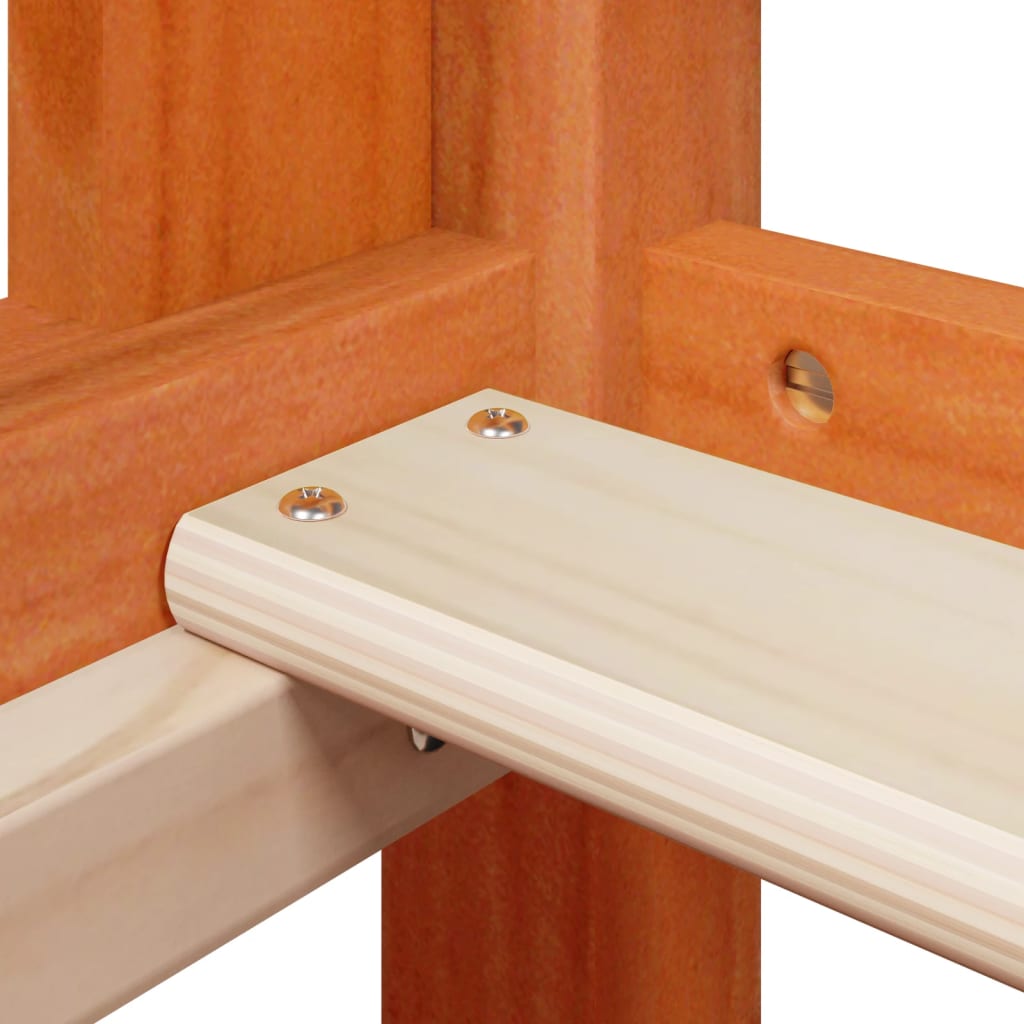 High Sleeper Bed without Mattress Wax Brown 90x190 cm Single Solid Wood Pine