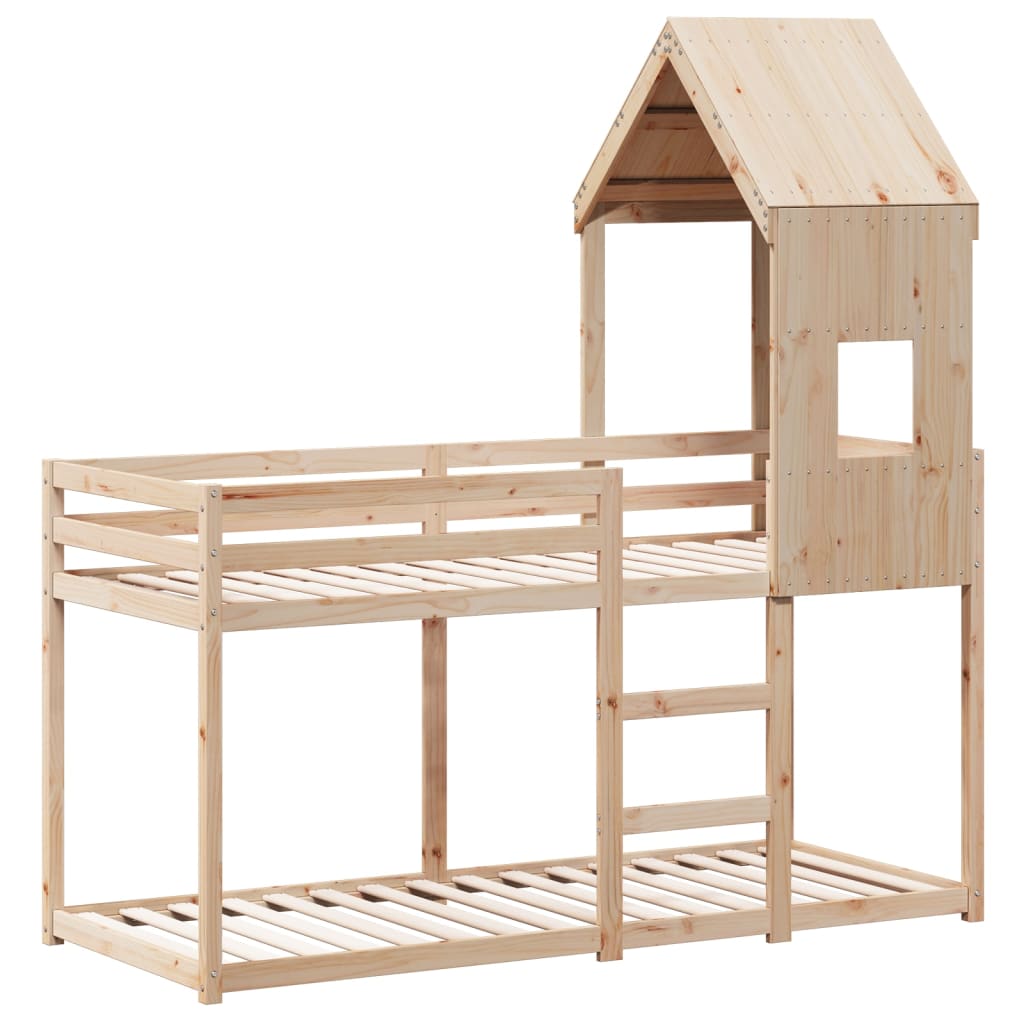 Bunk Bed without Mattress 90x200 cm Solid Wood Pine