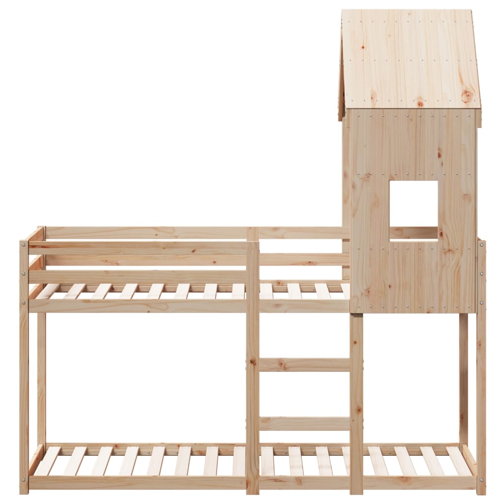 Bunk Bed without Mattress 90x200 cm Solid Wood Pine