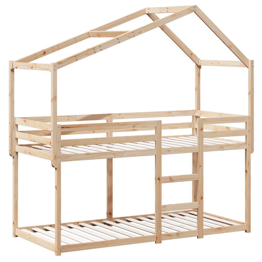 Bunk Bed without Mattress 90x200 cm Solid Wood Pine