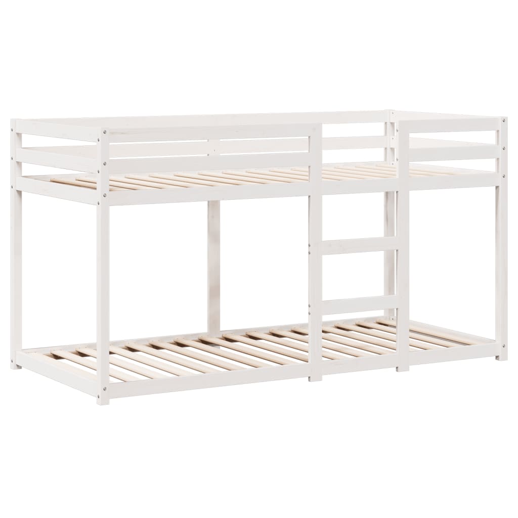Bunk Bed without Mattress White 90x200 cm Solid Wood Pine