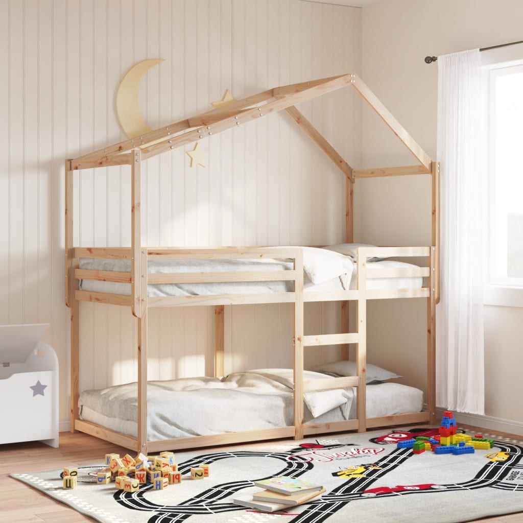 Bunk Bed without Mattress 90x200 cm Solid Wood Pine