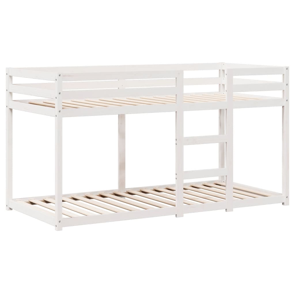 Bunk Bed without Mattress White 90x200 cm Solid Wood Pine