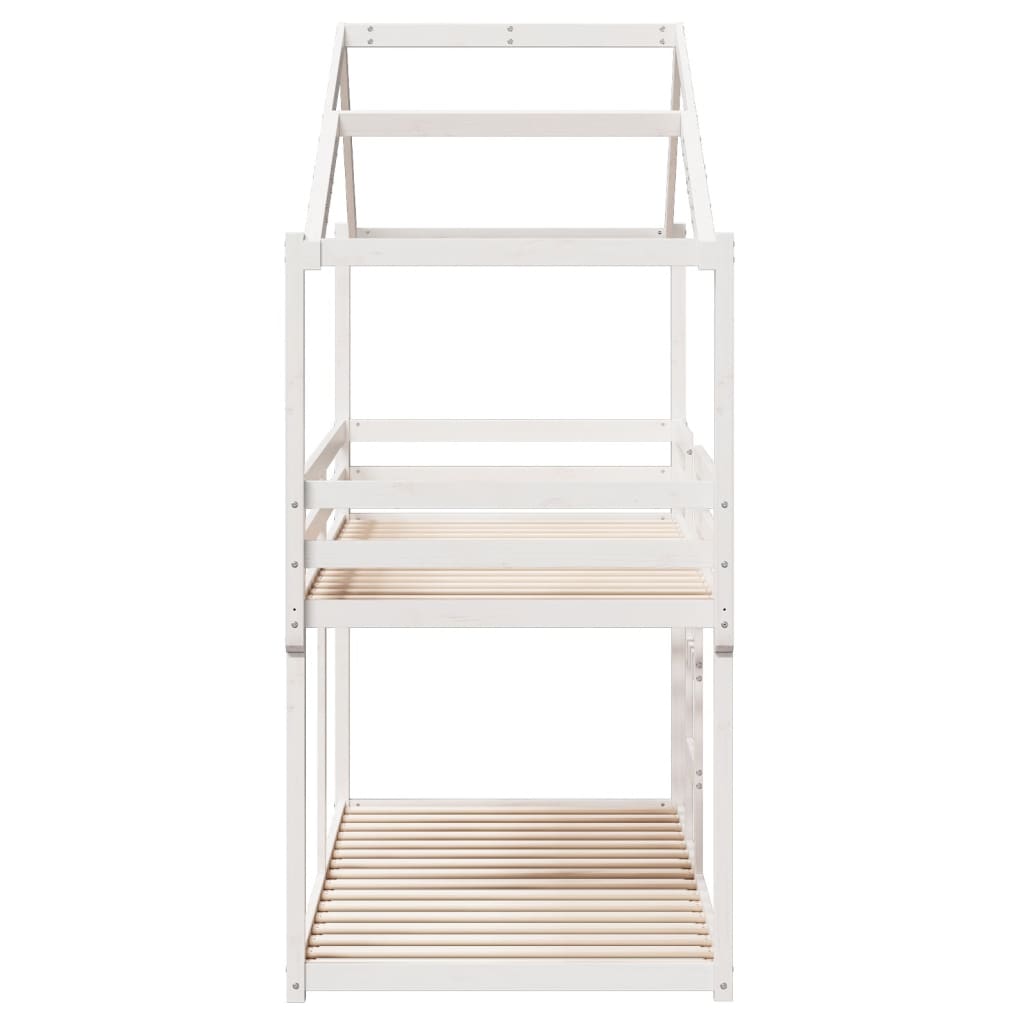 Bunk Bed without Mattress White 90x200 cm Solid Wood Pine