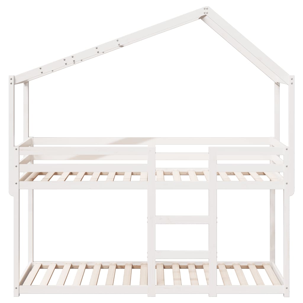 Bunk Bed without Mattress White 80x200 cm Solid Wood Pine