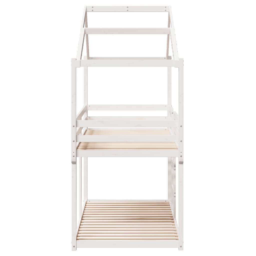Bunk Bed without Mattress White 80x200 cm Solid Wood Pine