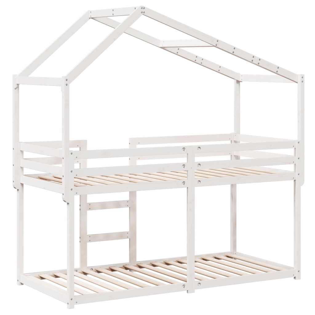 Bunk Bed without Mattress White 80x200 cm Solid Wood Pine