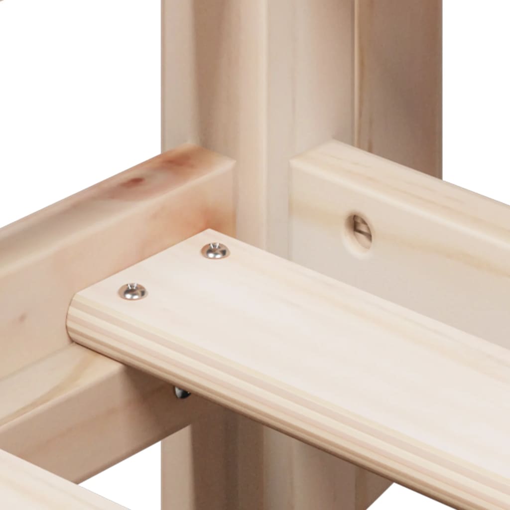 High Sleeper Bed without Mattress 80x200 cm Solid Wood Pine