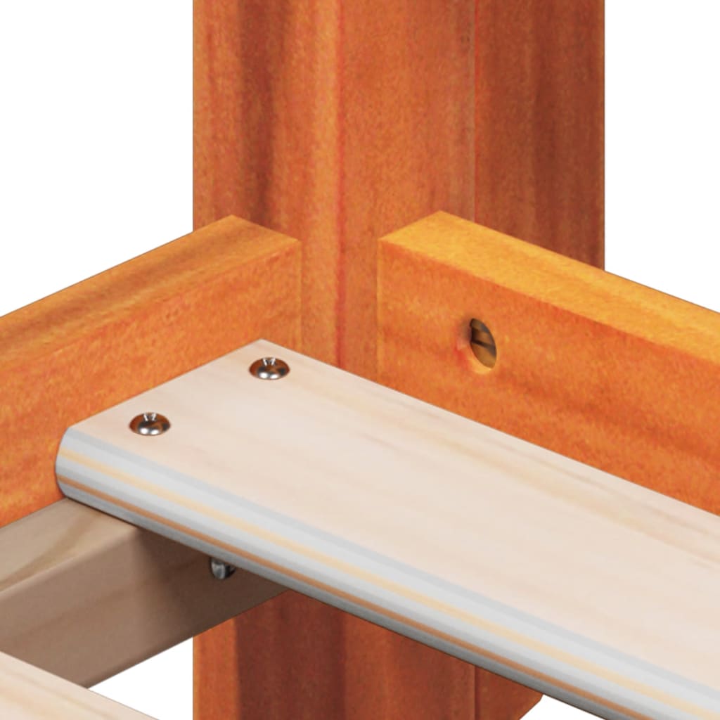 High Sleeper Bed without Mattress Wax Brown 80x200 cm Solid Wood Pine