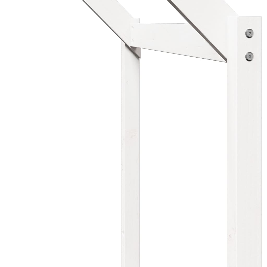 Loft Bed with Ladder and Roof without Mattress White 80x200 cm