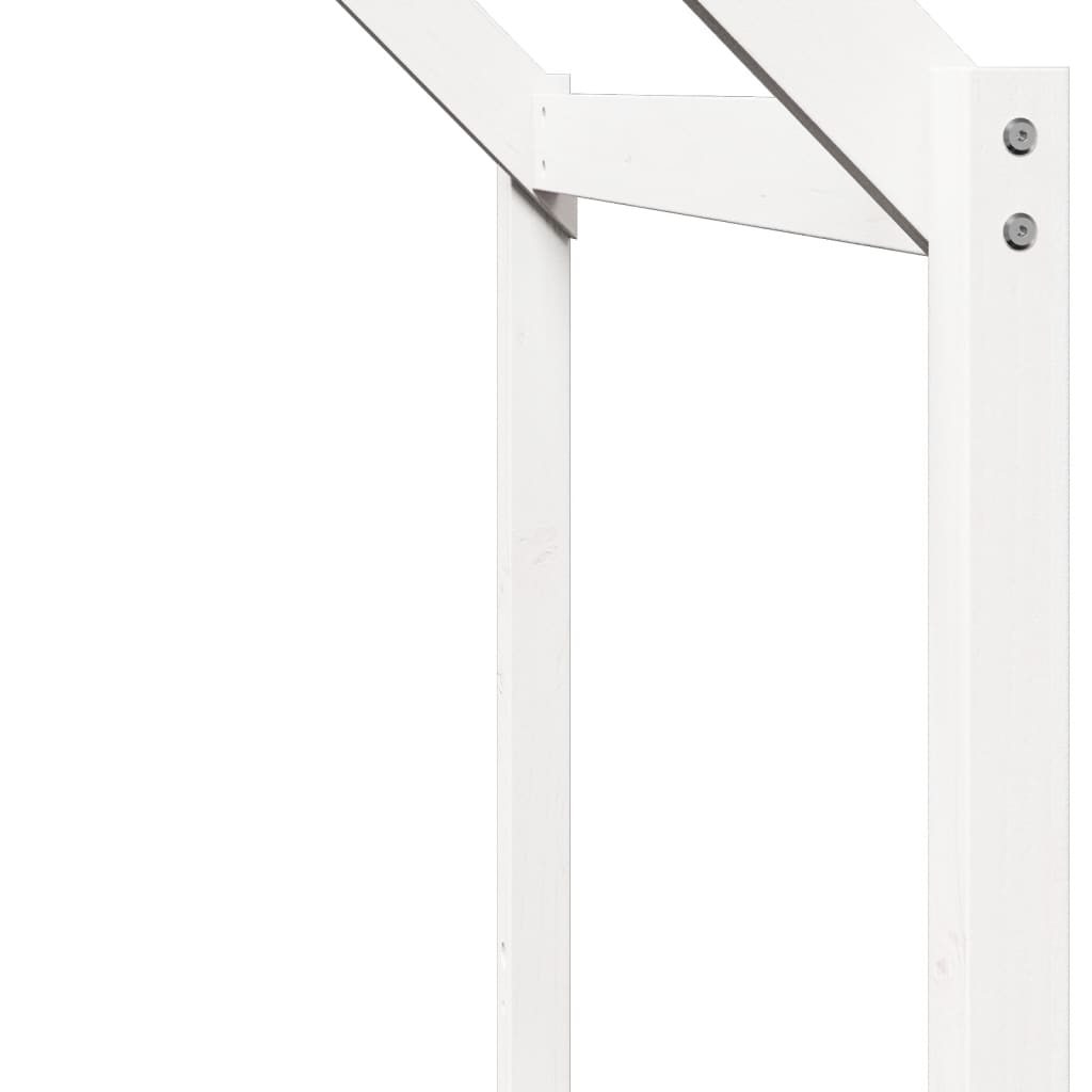 Loft Bed with Ladder and Roof without Mattress White 90x190 cm Single