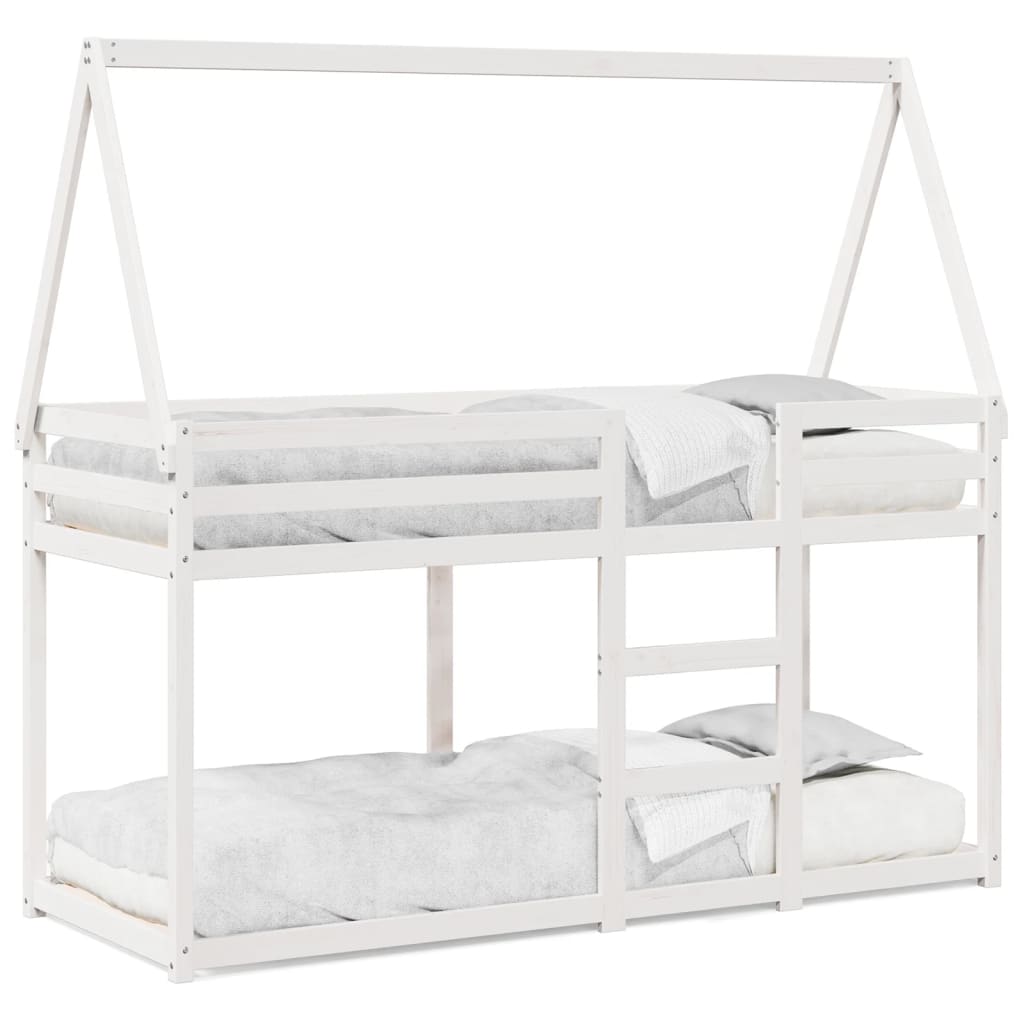 Bunk Bed without Mattress White 80x200 cm Solid Wood Pine
