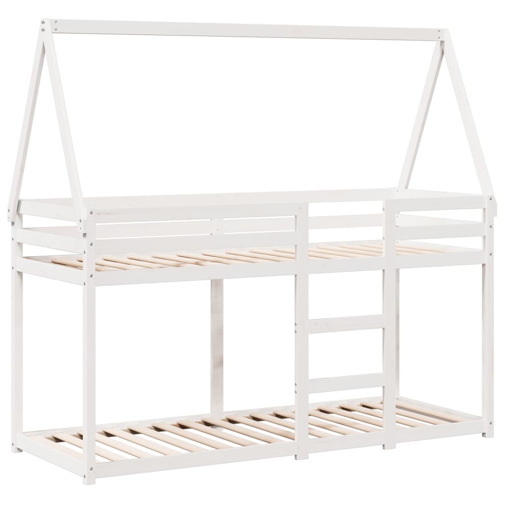 Bunk Bed without Mattress White 80x200 cm Solid Wood Pine