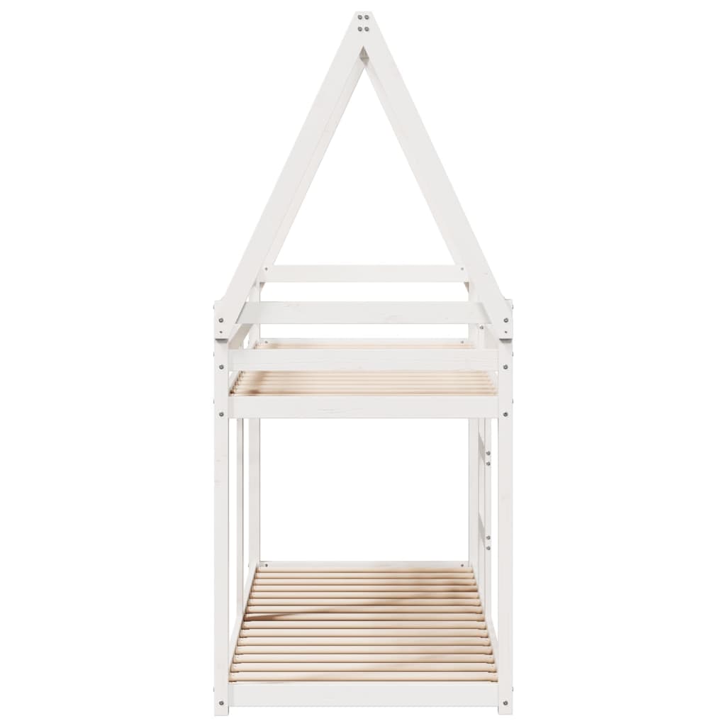 Bunk Bed without Mattress White 80x200 cm Solid Wood Pine
