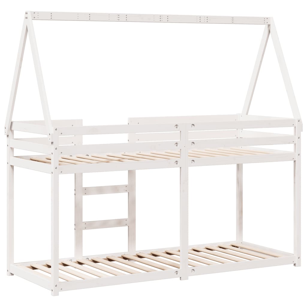 Bunk Bed without Mattress White 80x200 cm Solid Wood Pine