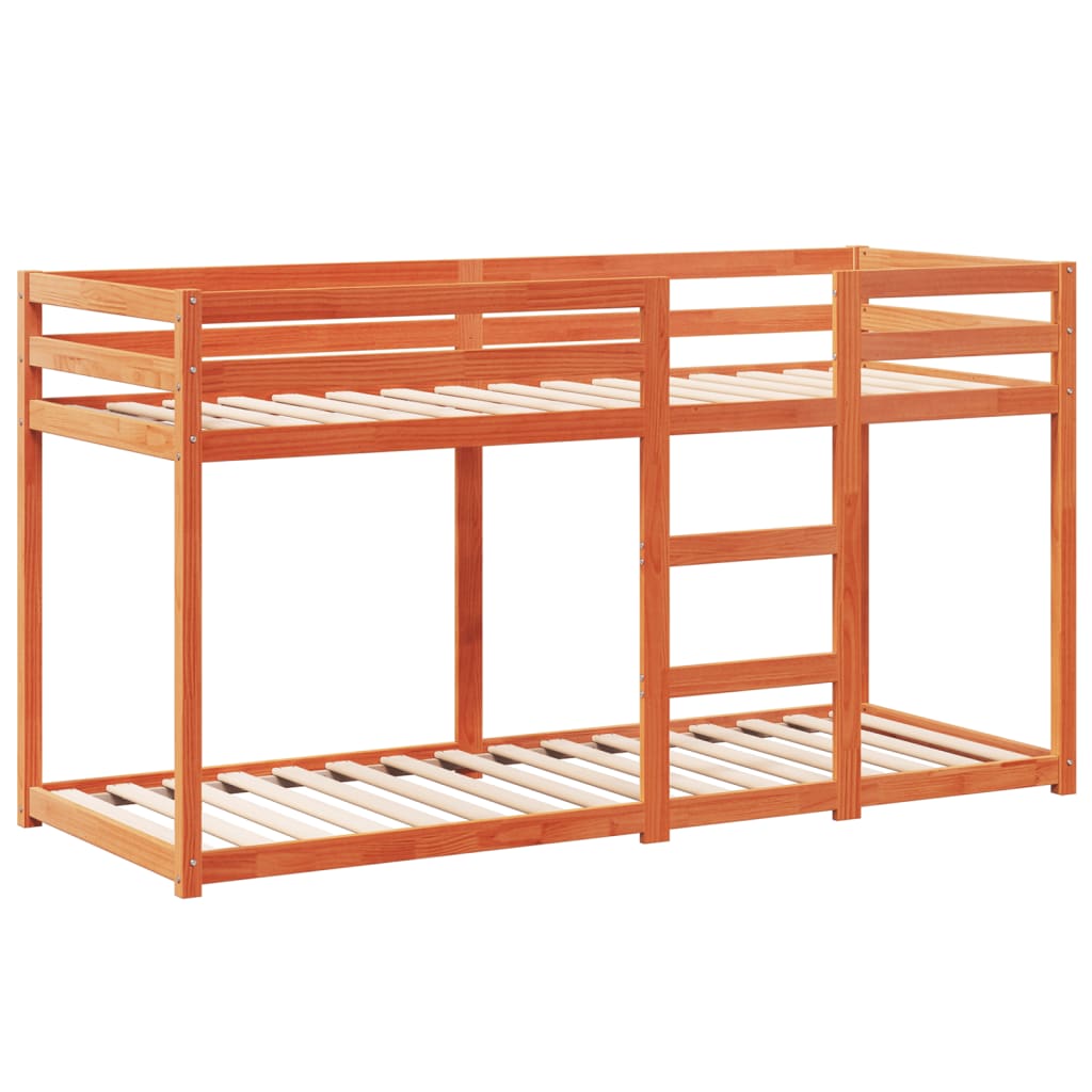 Bunk Bed without Mattress Wax Brown 80x200 cm Solid Wood Pine