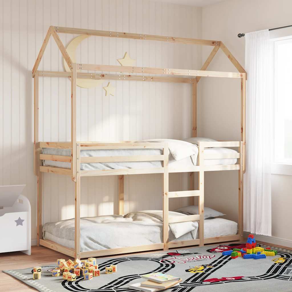 Bunk Bed without Mattress 90x200 cm Solid Wood Pine