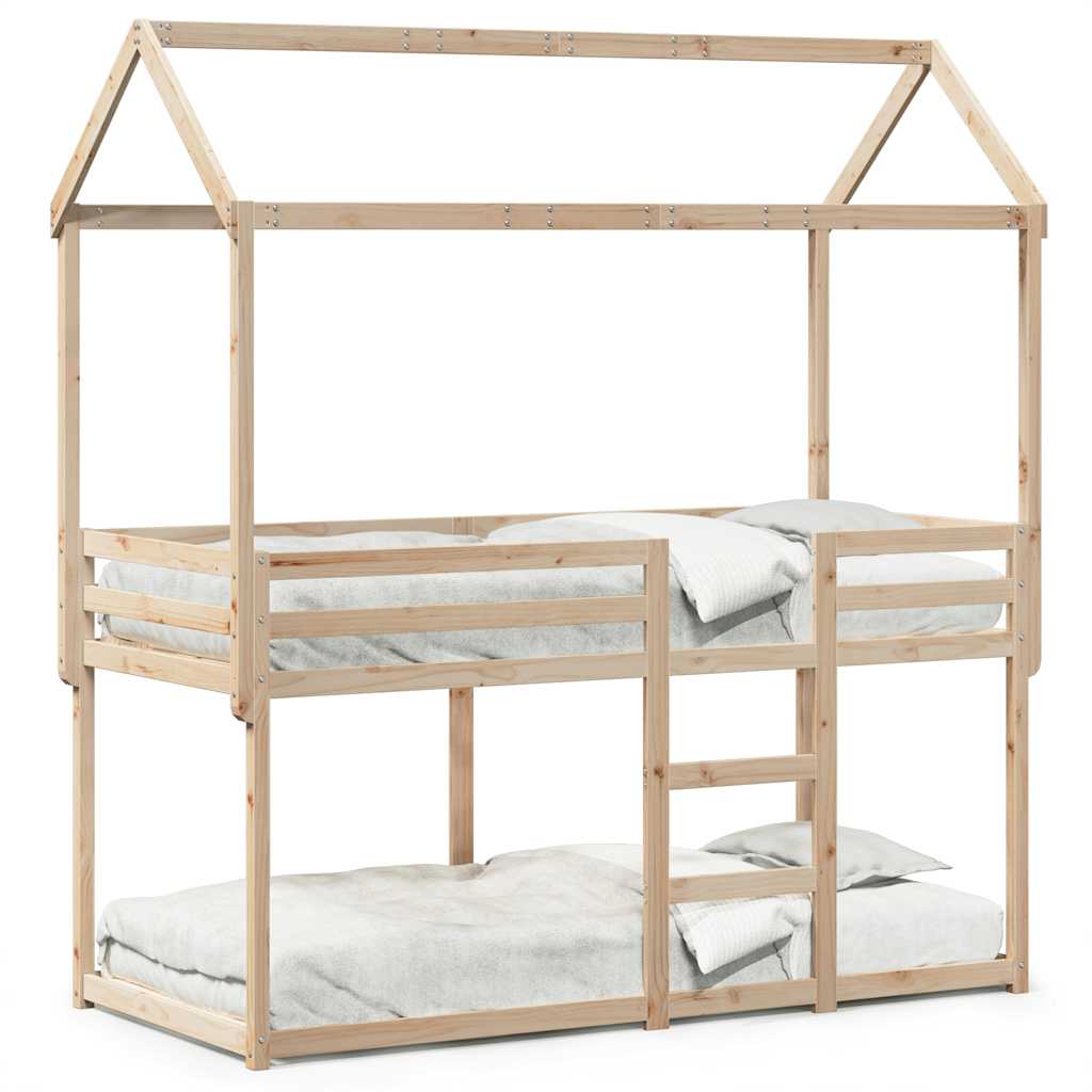 Bunk Bed without Mattress 90x200 cm Solid Wood Pine