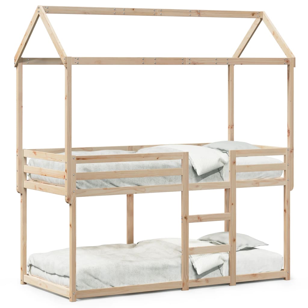 Bunk Bed without Mattress 90x200 cm Solid Wood Pine