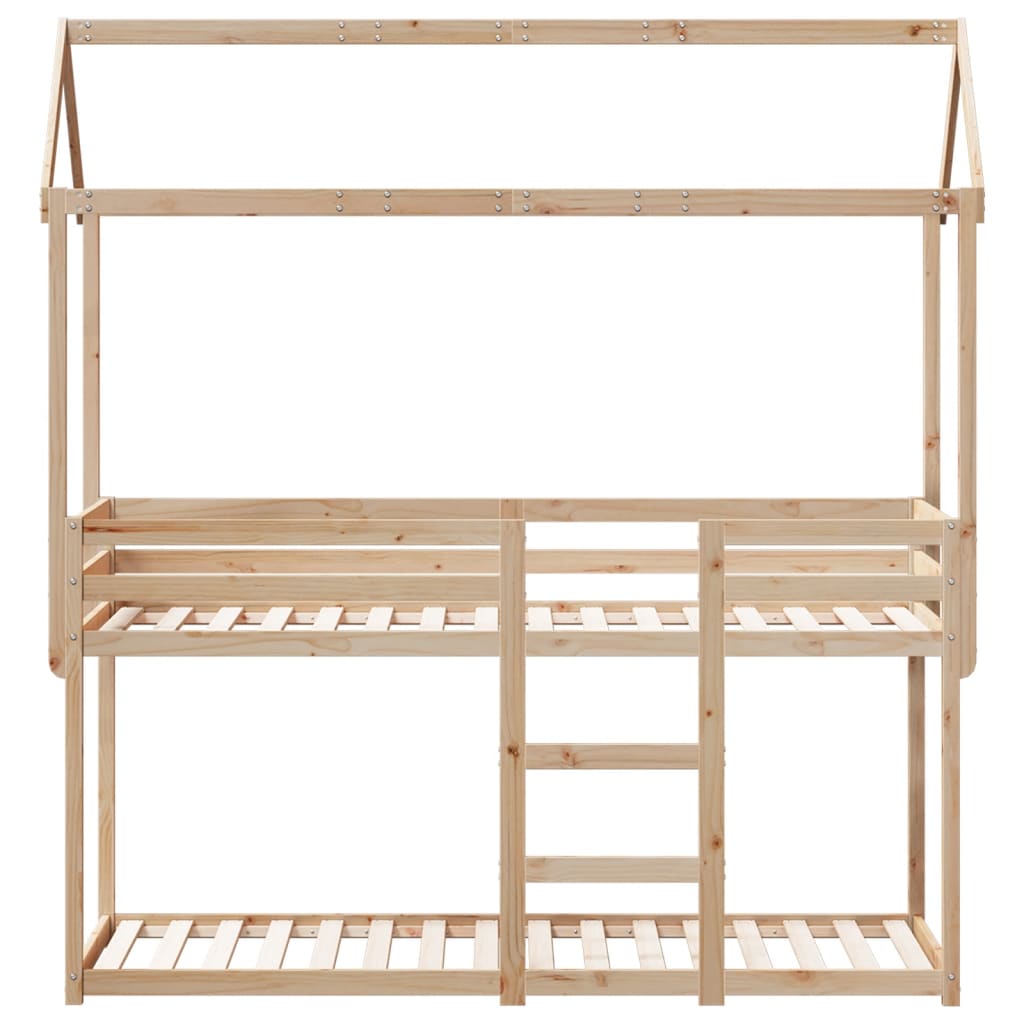 Bunk Bed without Mattress 75x190 cm Small Single Solid Wood Pine