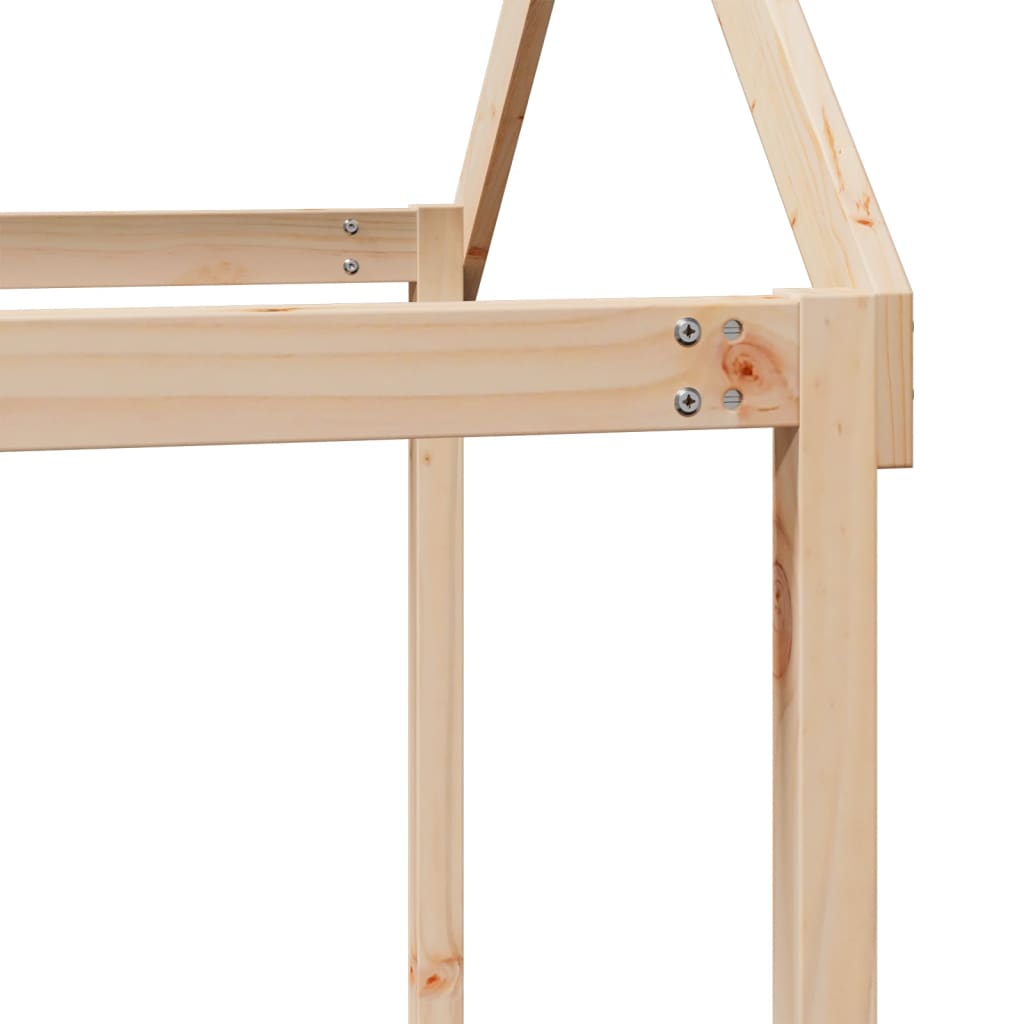 High Sleeper Bed without Mattress 90x200 cm Solid Wood Pine