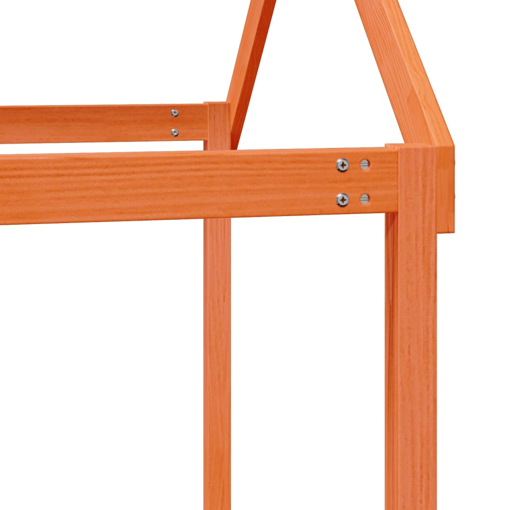 High Sleeper Bed without Mattress Wax Brown 90x200 cm Solid Wood Pine