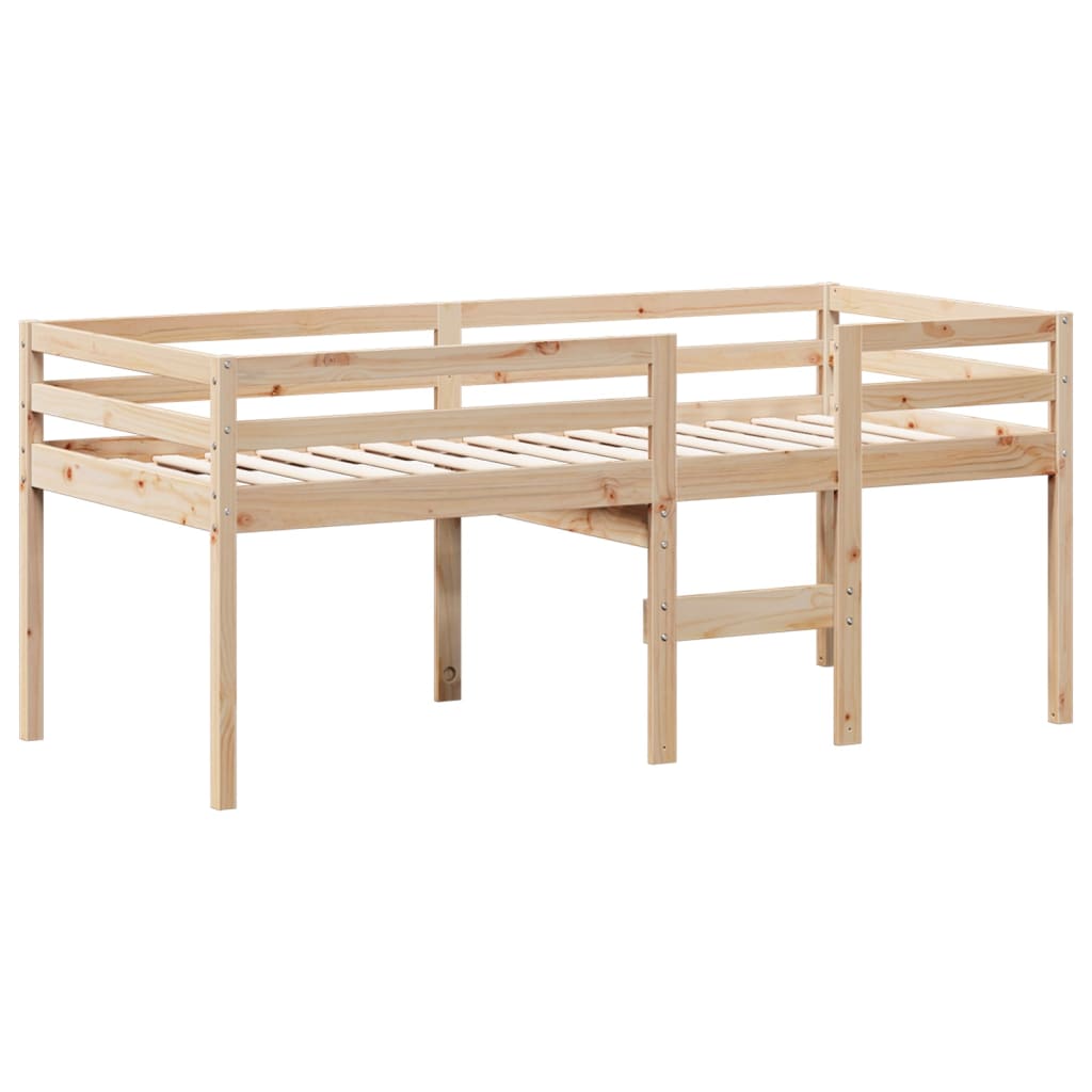 High Sleeper Bed without Mattress 80x200 cm Solid Wood Pine