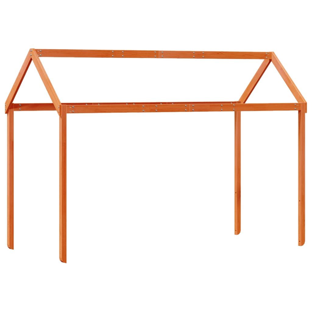 High Sleeper Bed without Mattress Wax Brown 80x200 cm Solid Wood Pine